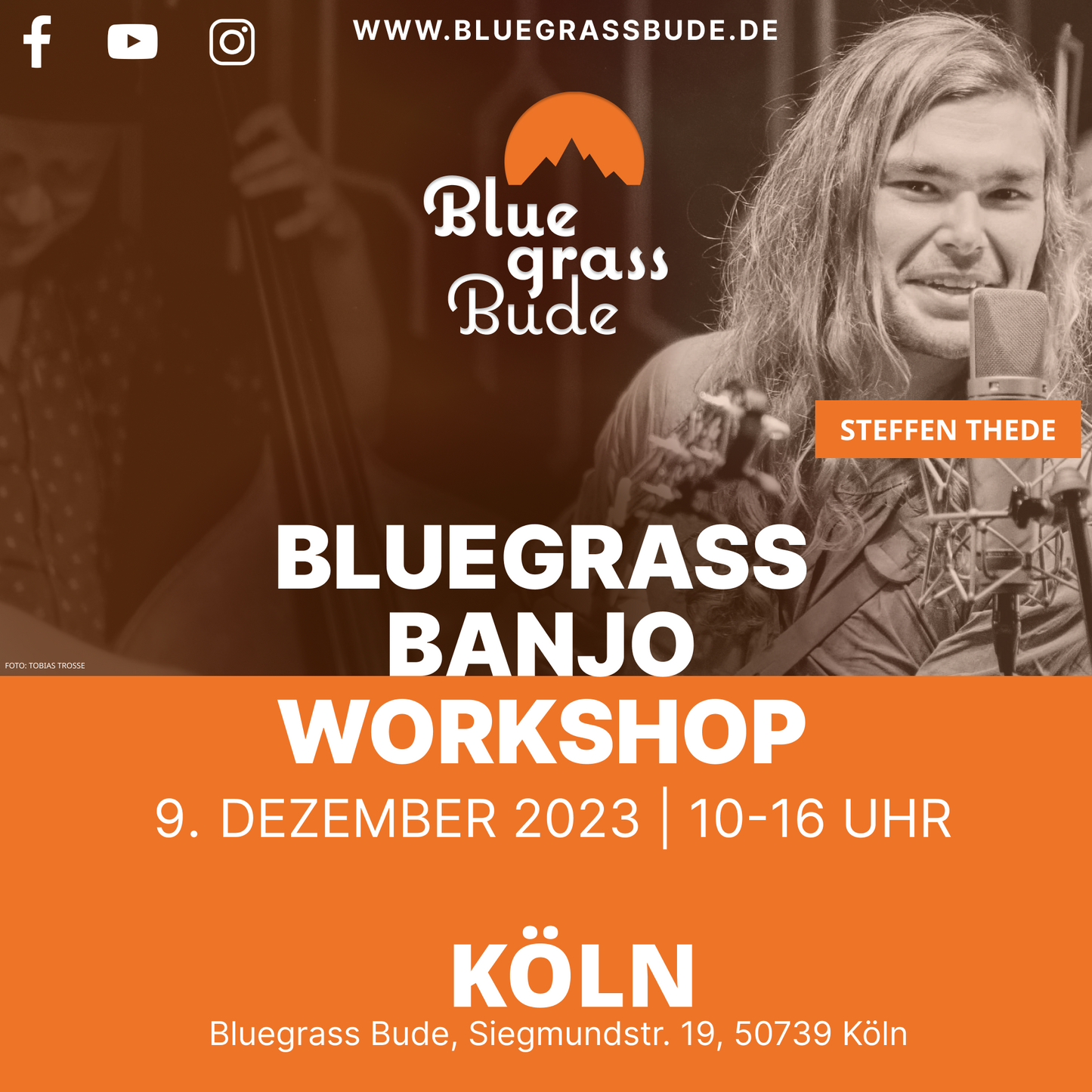 Tagesworkshop Bluegrass Banjo mit Steffen Thede 19.11.23