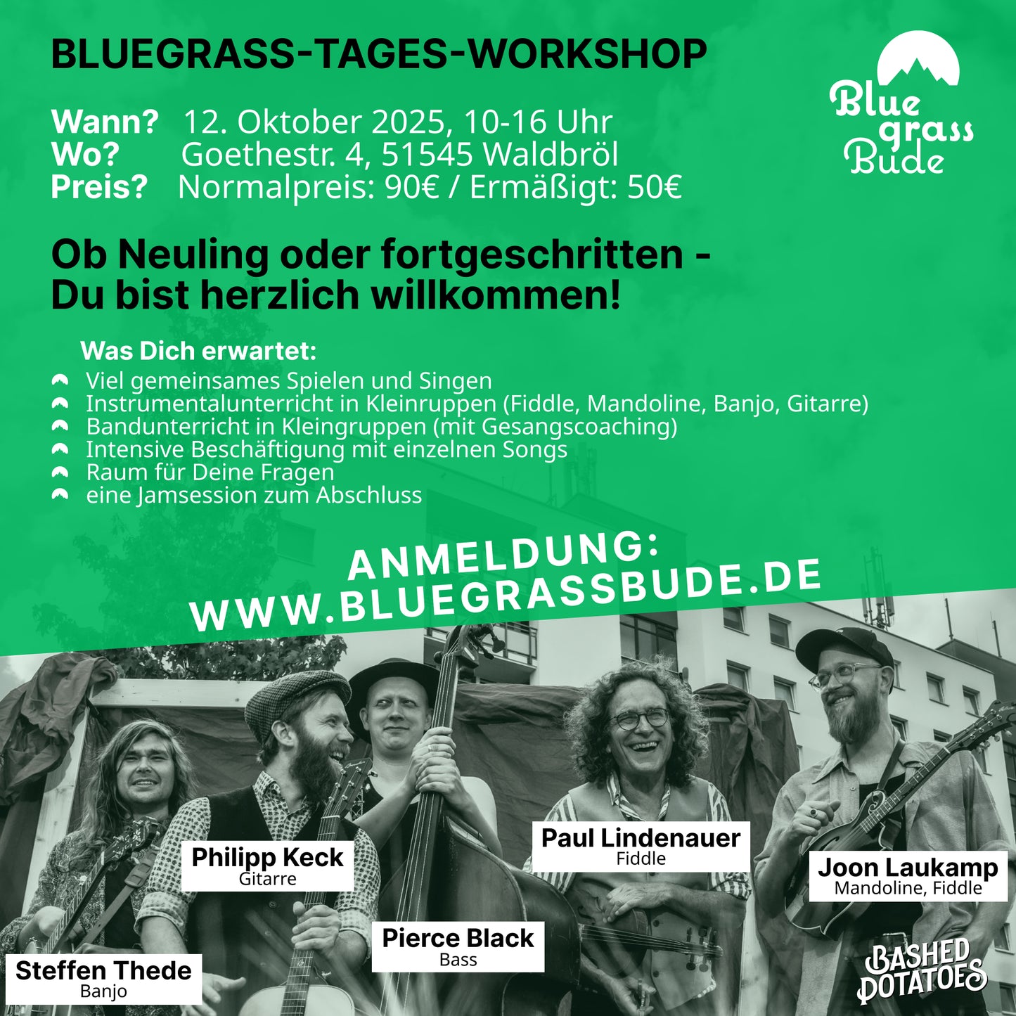 Bluegrass-Workshop am 12. Oktober 2025 in Waldbröl