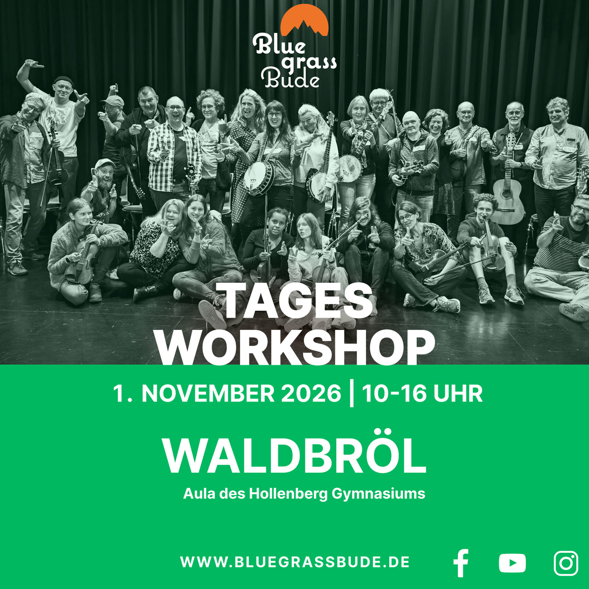 Bluegrass-Workshop am 1. November 2026 in Waldbröl